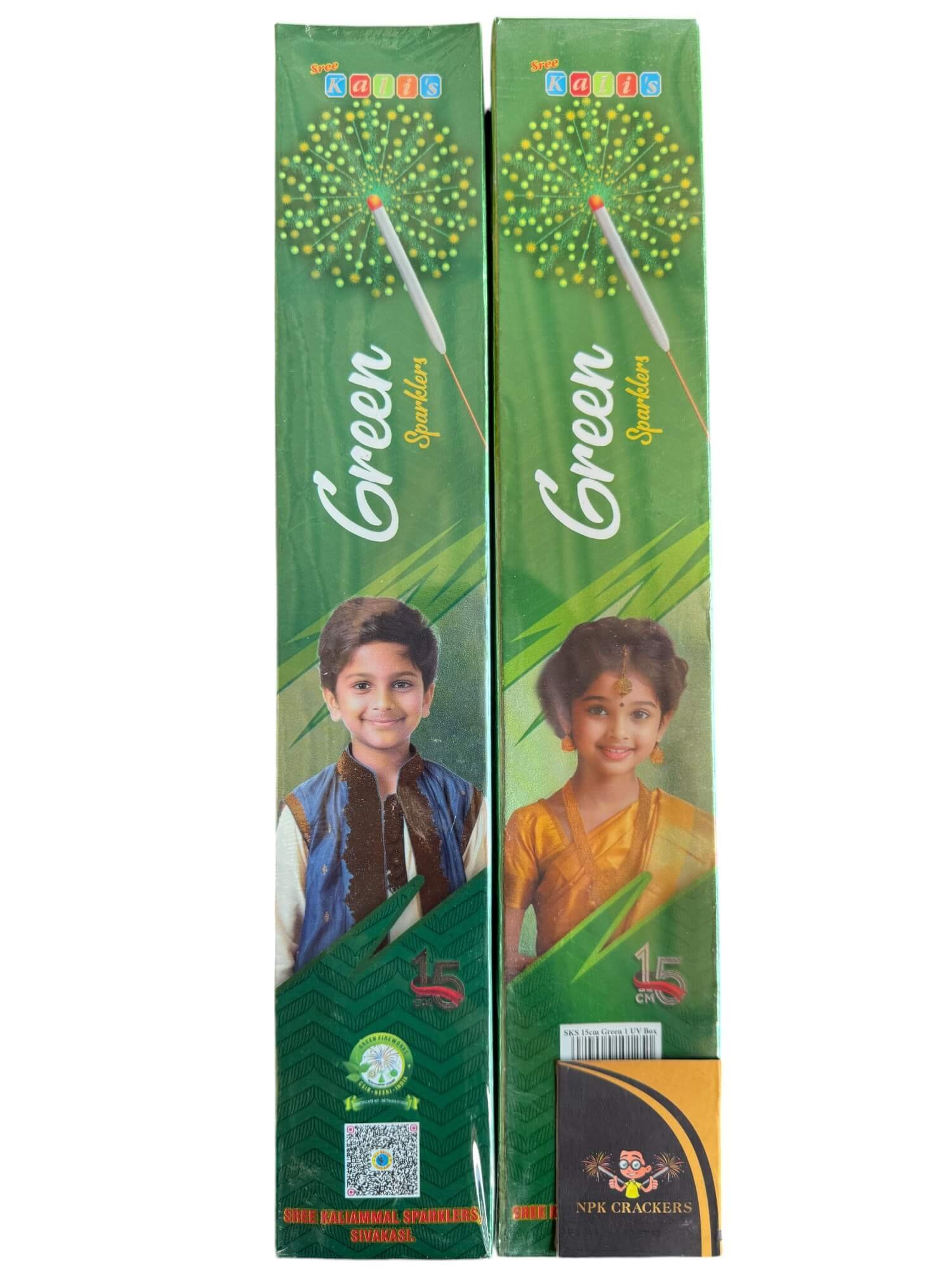 7 CM GREEN SPARKLERS- (100 PCS) (10 box )