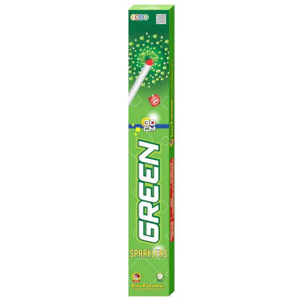 30 CM GREEN SPARKLERS- (5 PCS)
