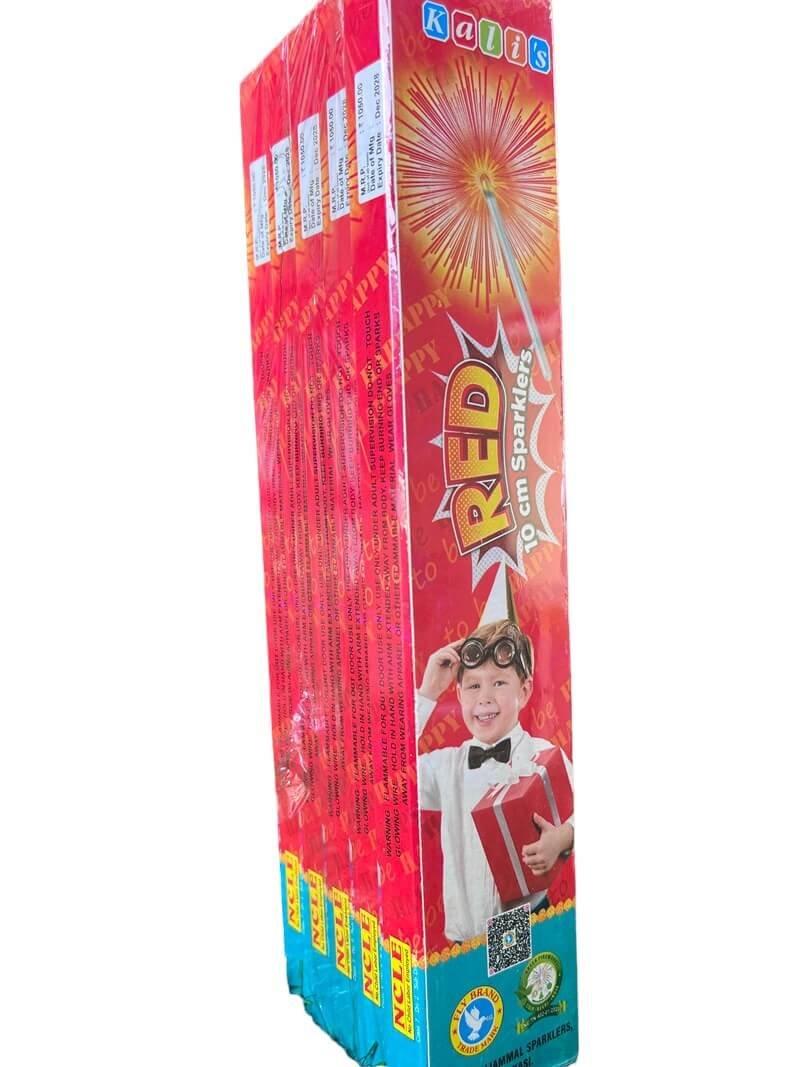 7 CM RED SPARKLERS- (100 PCS) (10 box )