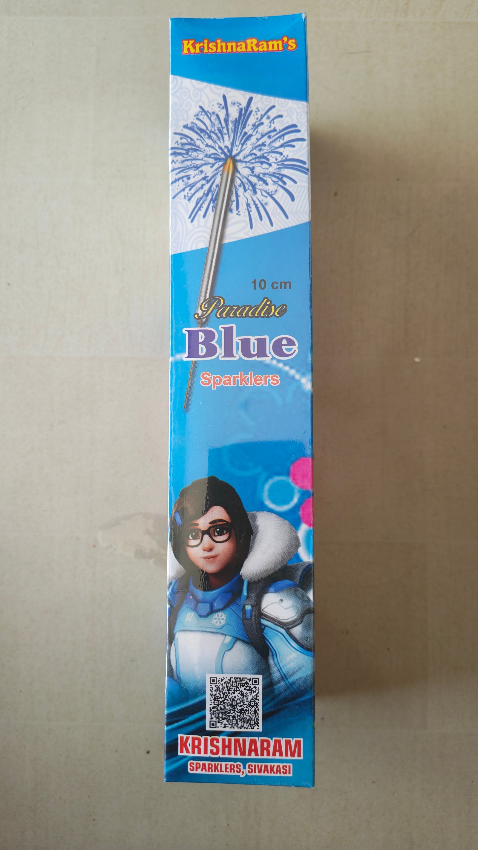 10 CM BLUE SPARKLES (10 PCS)