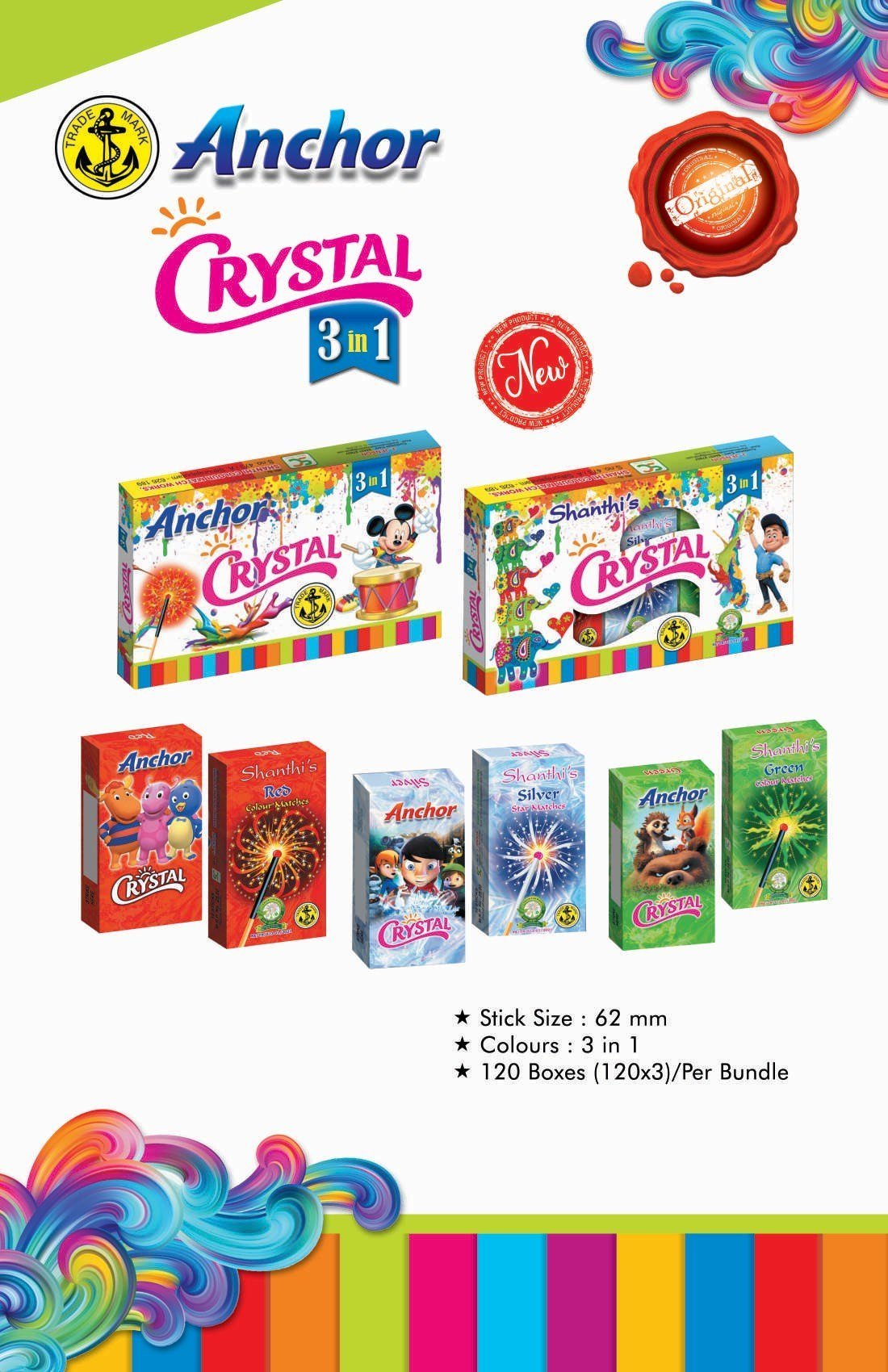 ANCHOR CRISTAL 3 IN 1- {3 BOX}-(30 PCS)
